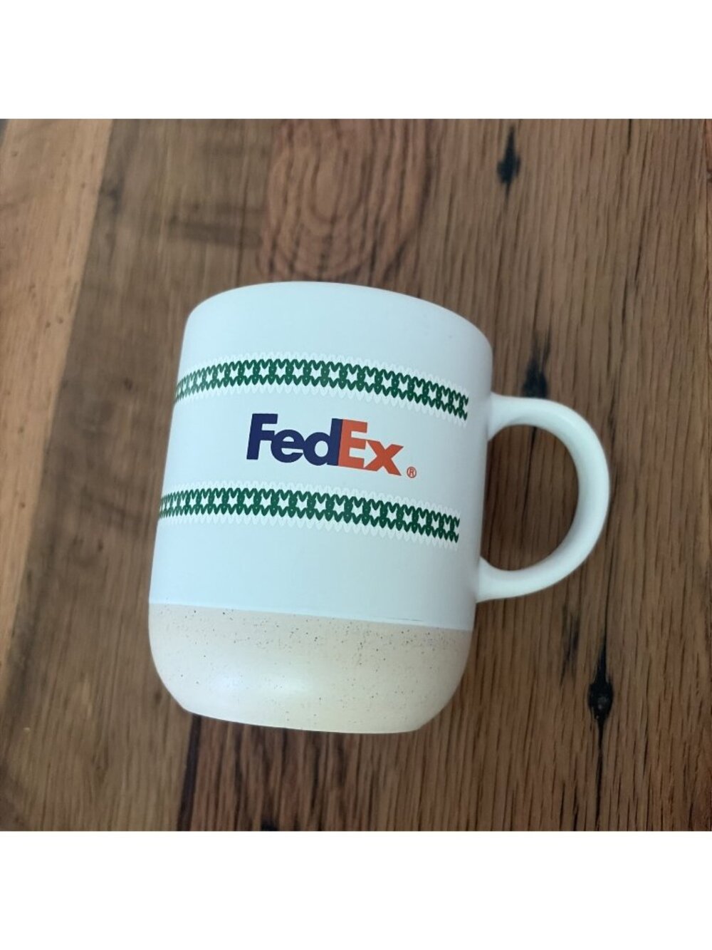 FedEx Christmas Mug White Very Good Condition Work Office Collectible